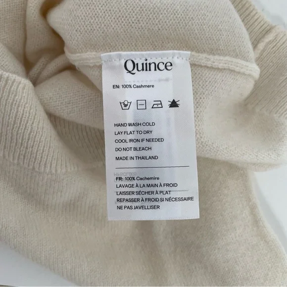 Quince Ivory Mongolian Cashmere Sweater NWT - Picture 8 of 11
